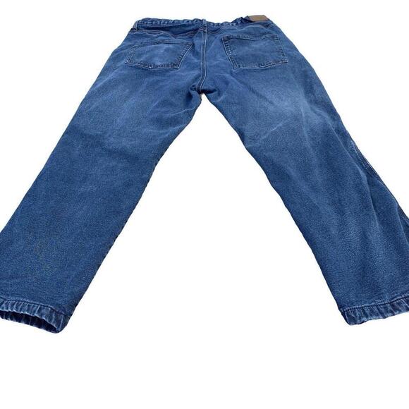 BC Clothing Mens Fleece Lined Medium Wash Blue Jeans Straight Leg 40x30 READ​​ - Picture 2 of 12